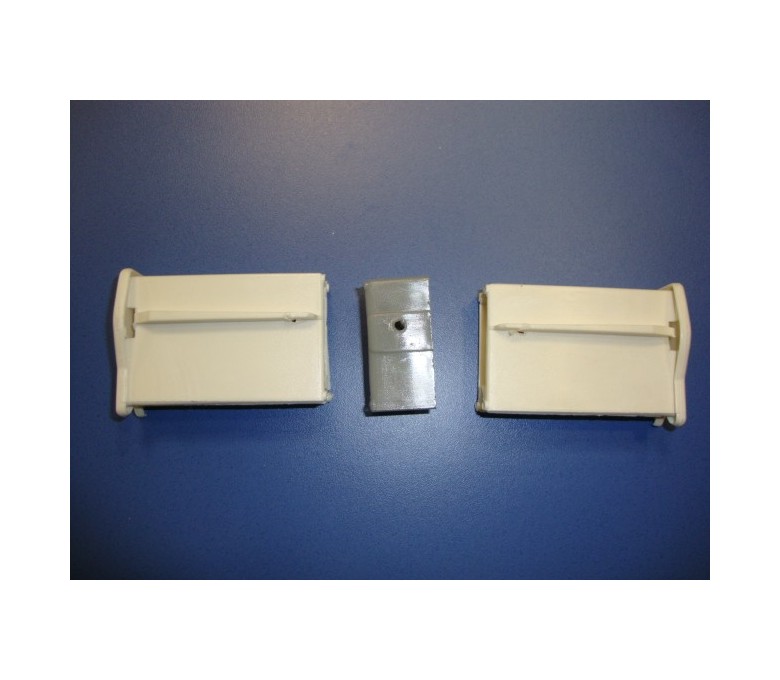 Juego de tapas de frontis CNL1001/2002 (1 Izd, 1 Central, 1 Dha) Blanca