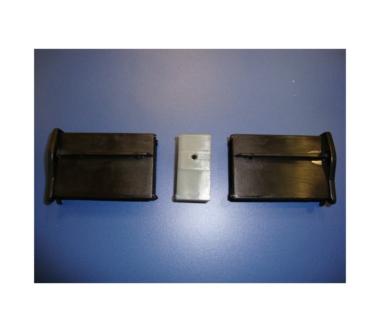 Juego de tapas de frontis CNL1001/2002 (1 Izd, 1 Central, 1 Dha) Negro