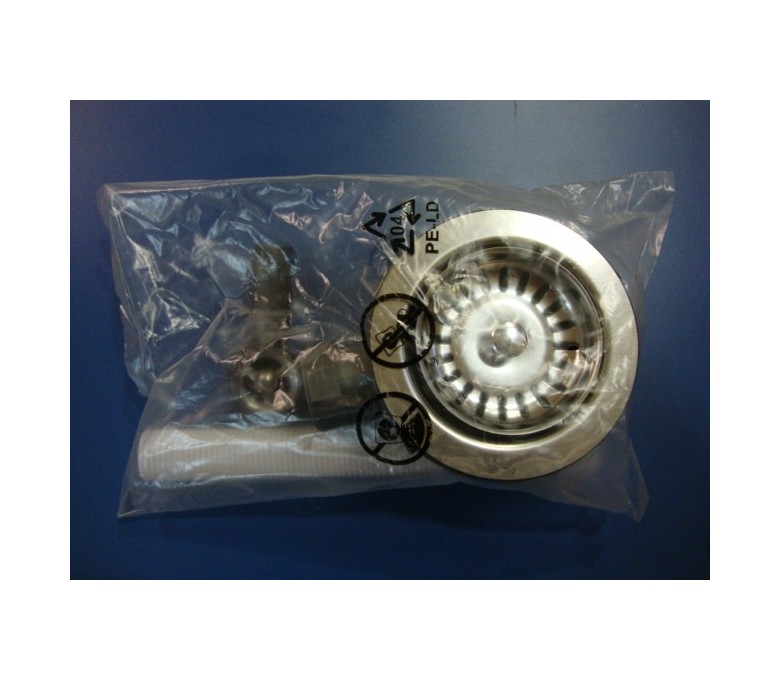 Válvula Cestilla Completa Inox con Rebosadero